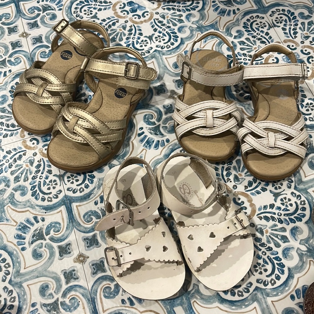 Stride rite sandals, and Salt Water Sandal with hearts